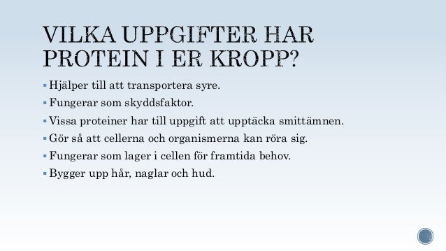 bygger upp protein